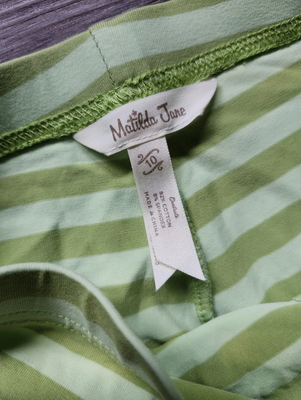 Matilda Jane Green Benny Striped Ruffle Pants